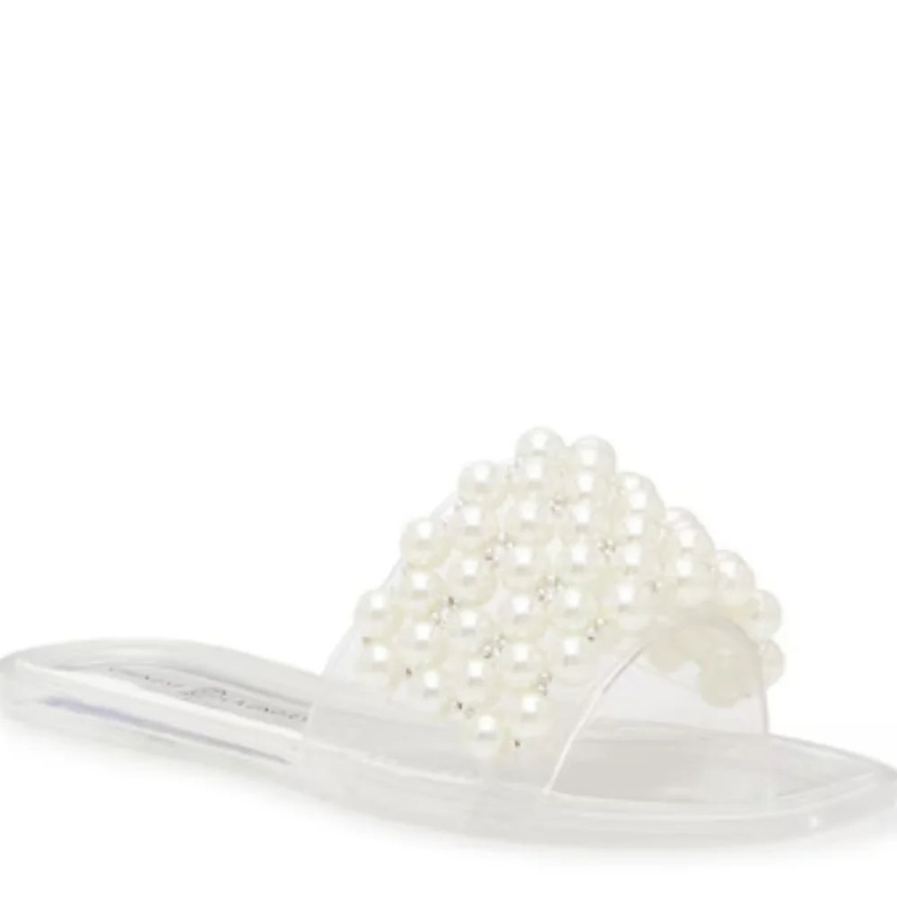 Chinese Laundry Women's Clear Jelly Bryer Slide Sandal Size 8